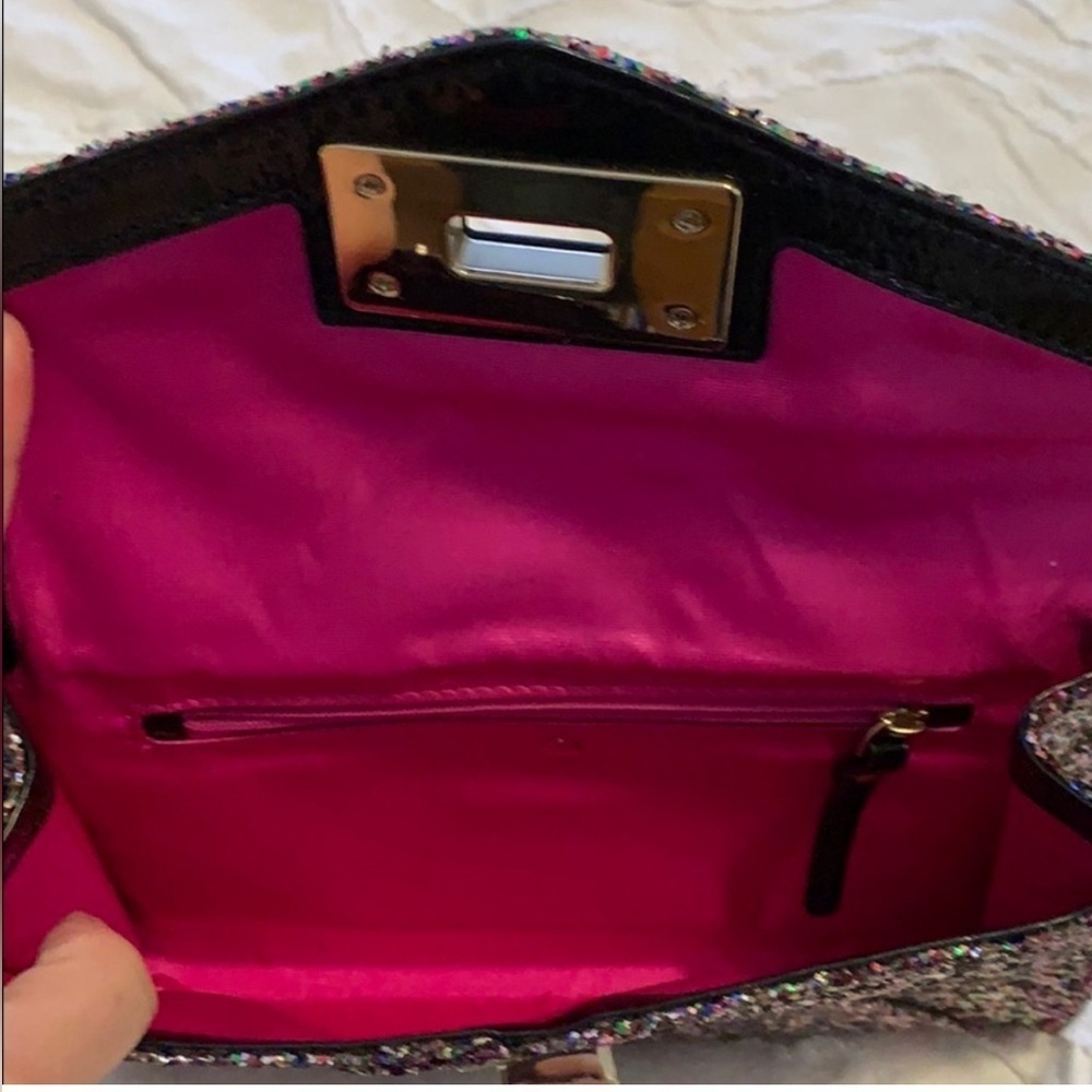 Kate Spade Moonlit Soiree Glitter Pink Handbag Cross Body - Picture 6 of 11